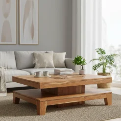Table basse rectangulaire 140 cm | Acacia Kavish II