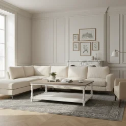 Table basse rectangulaire double plateau "Shape"