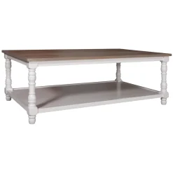 Table basse rectangulaire double plateau "Shape"
