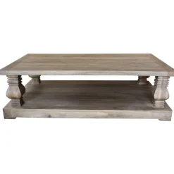 Table basse rectangulaire double plateau | Manguier Empereur