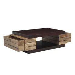 Table basse rectangulaire bois bicolore | Manguier Herods