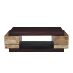 Table basse rectangulaire bois bicolore | Manguier Herods