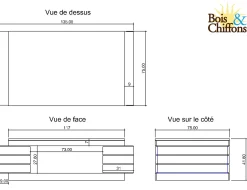 Table basse rectangulaire bois bicolore | Manguier Herods