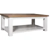 Table basse rectangulaire double plateau "Chêne et Pin Chic"