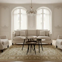 Table basse Volenta Set de 3 champagne or