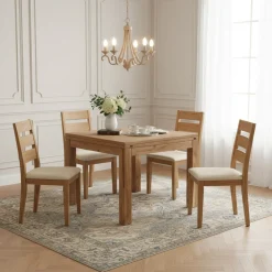 Table carrée 70x70 à rallonges