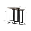 Table d'angle Chandon set de 2 ovale