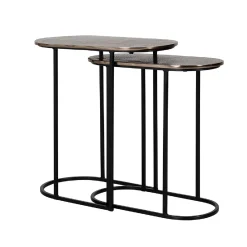 Table d'angle Chandon set de 2 ovale
