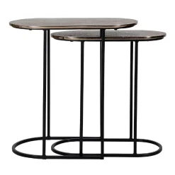 Table d'angle Chandon set de 2 ovale