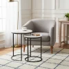 Table d'angle Lexington white set de 2