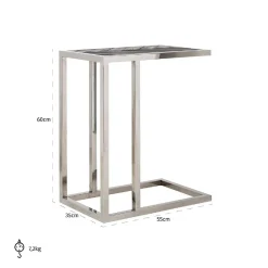 Table d'appoint Blackbone silver