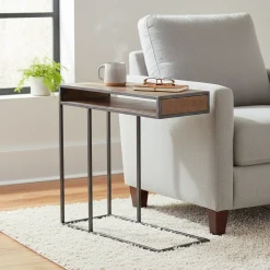 Table d'appoint en bois et métal | Mango Stockholm