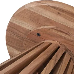 Table d'appoint ronde bois massif | Acacia Kfir