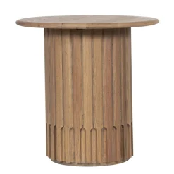 Table d'appoint ronde pour canapé | Chêne Dalta