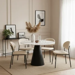 Table de repas Degas 120Ø (blanc)