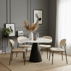 Table de repas Degas 120Ø (blanc)