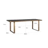 Table de repas Hunter 230 (noir rustic)