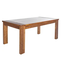 Table de repas rectangulaire bois strié 155 | Acacia Verone