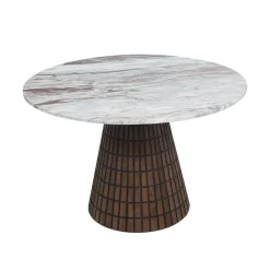 Table ronde 120x120 plateau marbre | Manguier Milan
