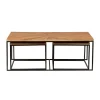 Tables basses rectangulaires set de 3 manguier | Solaris II