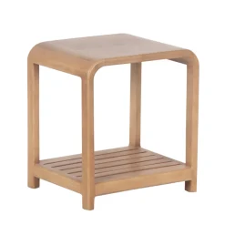 Tabouret avec etagere a lattes | Manguier Eruco