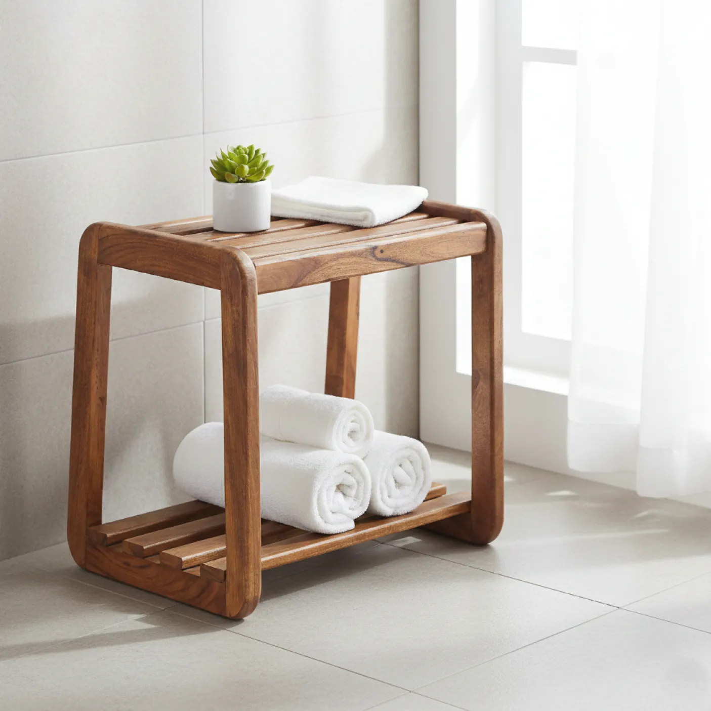 Tabouret avec étagères | Umar