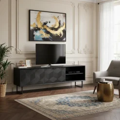 TV-dressoir Blax 2-kleppen 1-plank (noir)