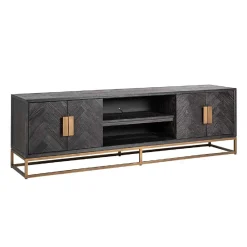 TV-dressoir noirbone laiton 4-deuren 200 (noir rustic)
