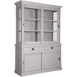 Vitrine 2x2 portes 2 tiroirs | Pin Charme