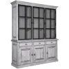 Vitrine 2x3 portes 3 tiroirs "Pin et Métal Provence"