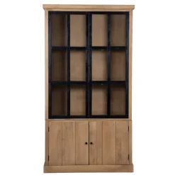 Vitrine 2x2 Portes bois massif en manguier – Scandinaves