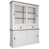 Vitrine 2x2 portes 2-tiroirs "Chêne et Pin Chic"